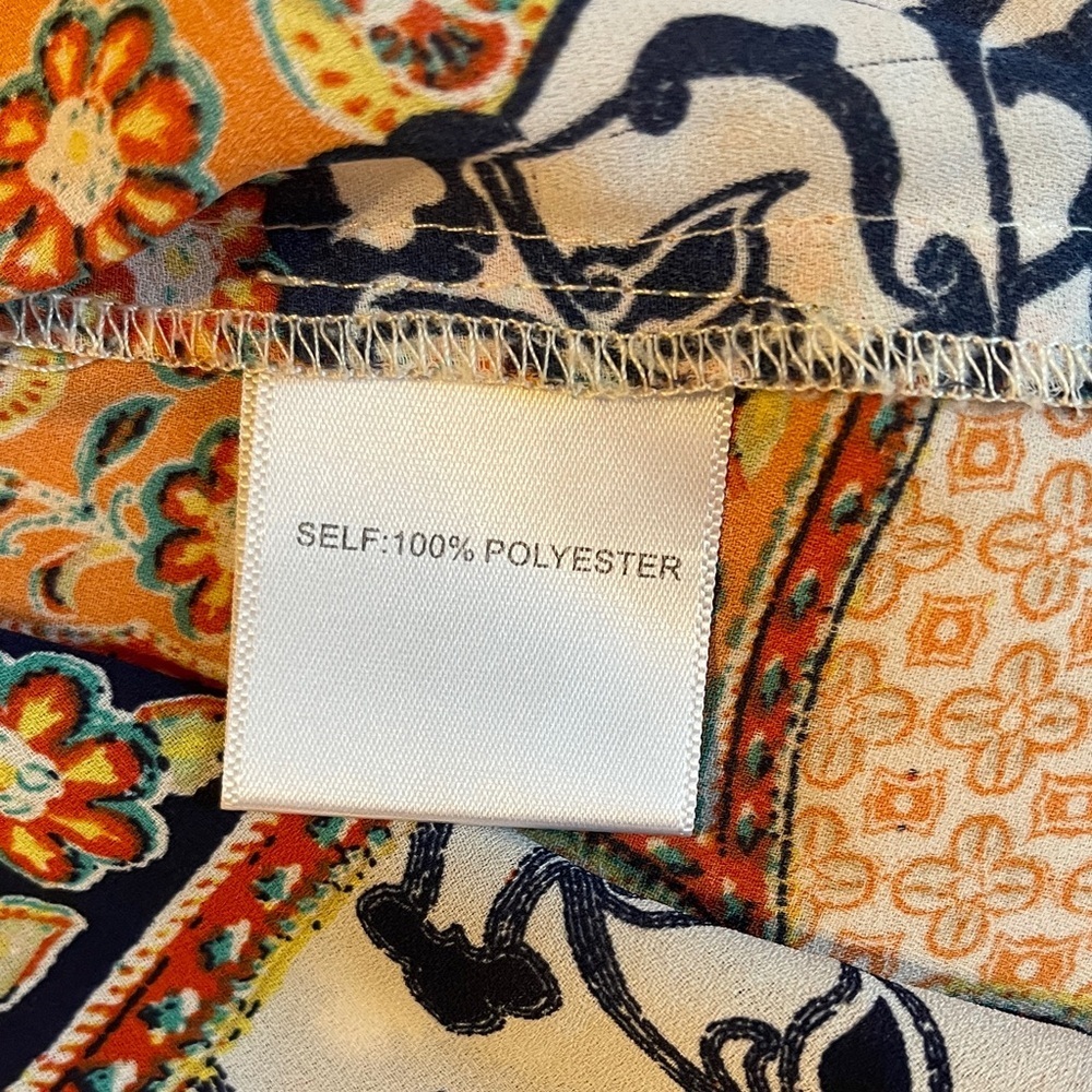 “Like New” Rose & Olive Patchwork Sleeveless V-Ne… - image 7